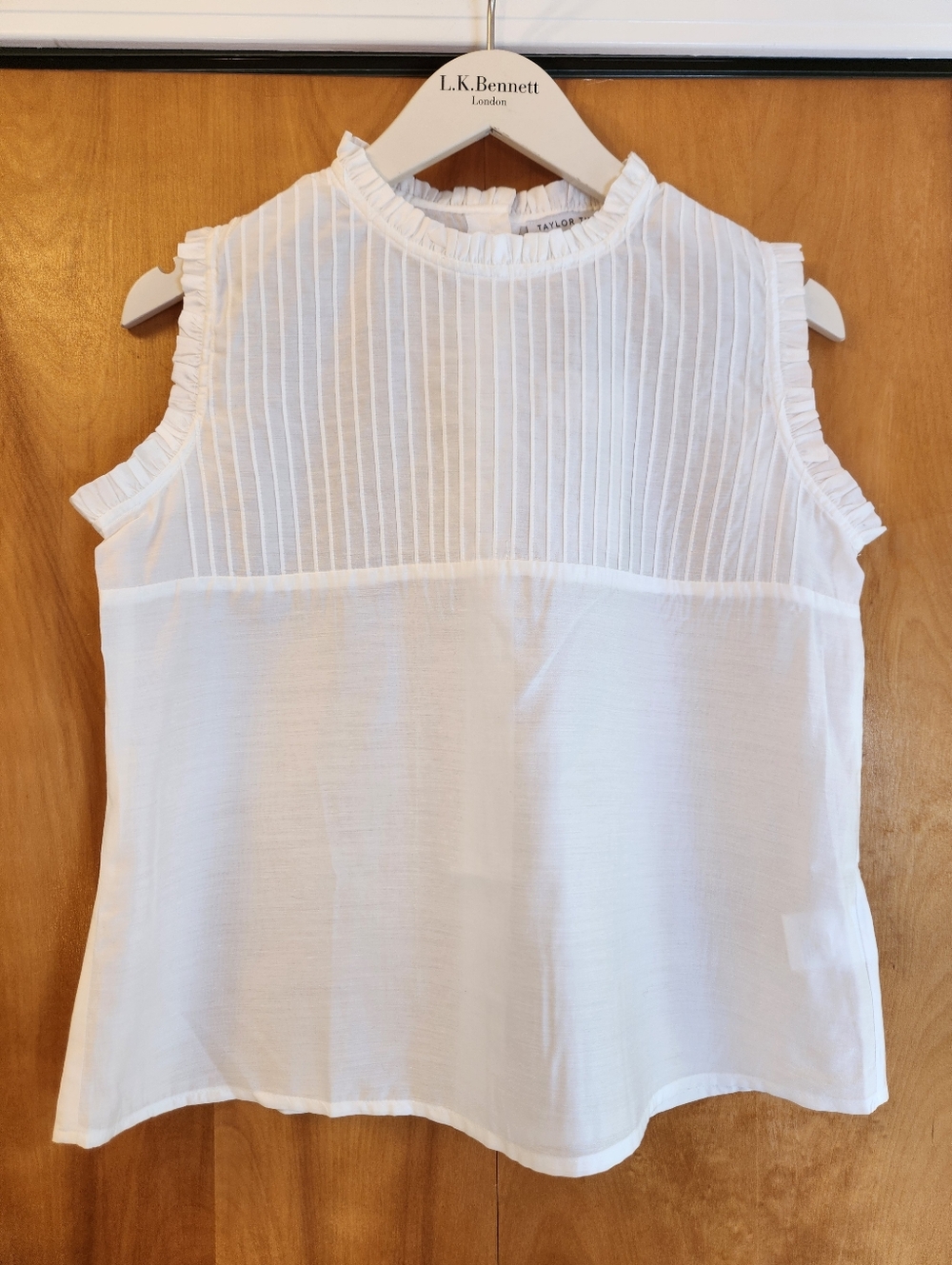 Taylor Tillman Women's White Daisy Top With Pintuck Detailing, Size XS, $162